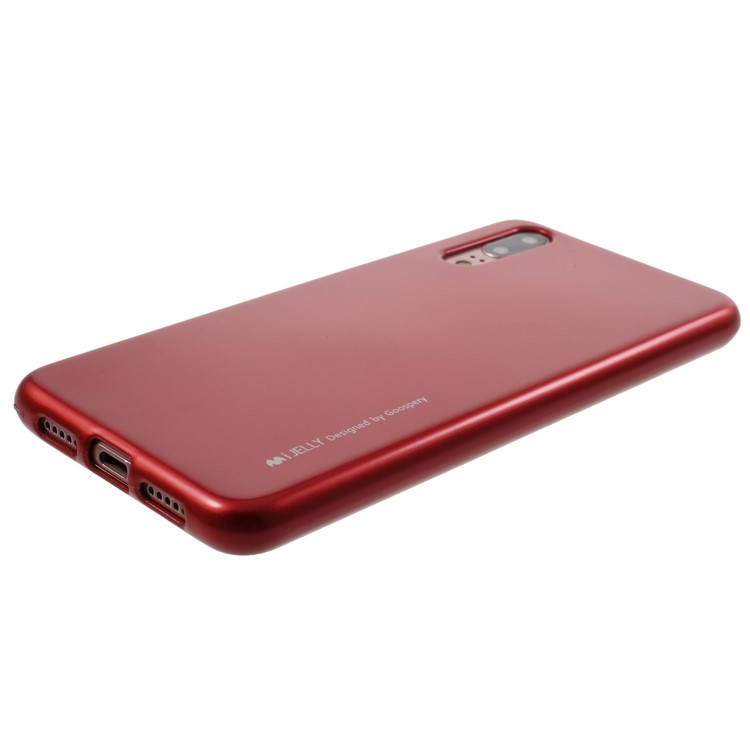 MERCURY GOOSPERY i JELLY Metallic TPU Flexible Mobile Phone Case for Huawei P20 - Red-3