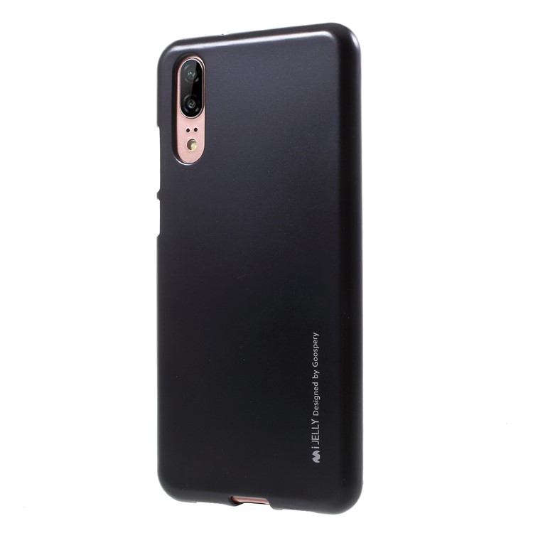 MERCURY GOOSPERY i JELLY Metallic TPU Flexible Mobile Phone Cover for Huawei P20 - Black-3