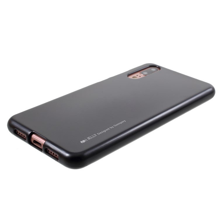 MERCURY GOOSPERY i JELLY Metallic TPU Flexible Mobile Phone Cover for Huawei P20 - Black-4