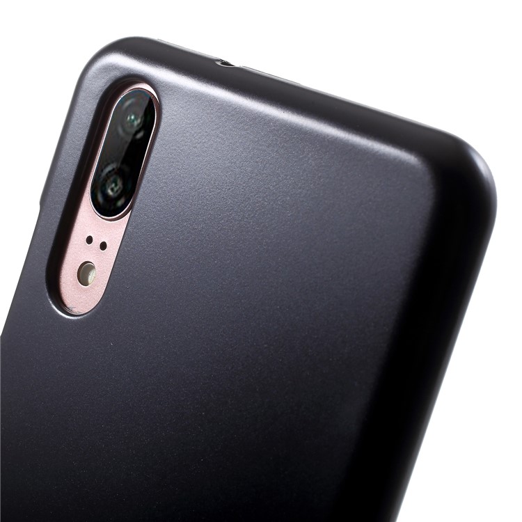 MERCURY GOOSPERY i JELLY Metallic TPU Flexible Mobile Phone Cover for Huawei P20 - Black-5