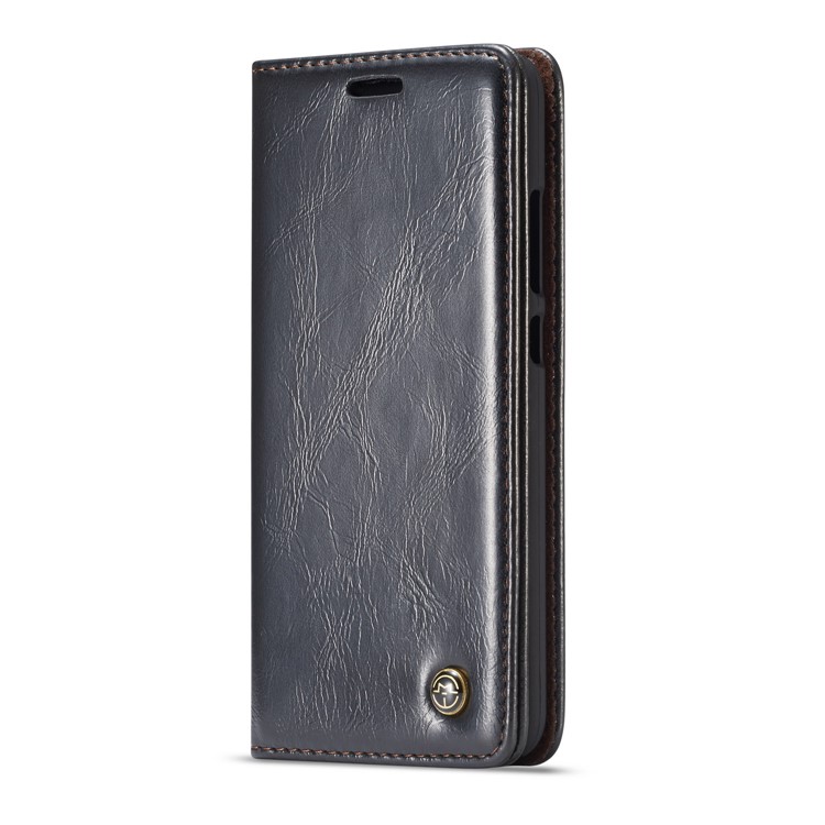 CASEME Oil Wax Crazy Horse Wallet Leather Stand Case for Huawei P10 - Black-2