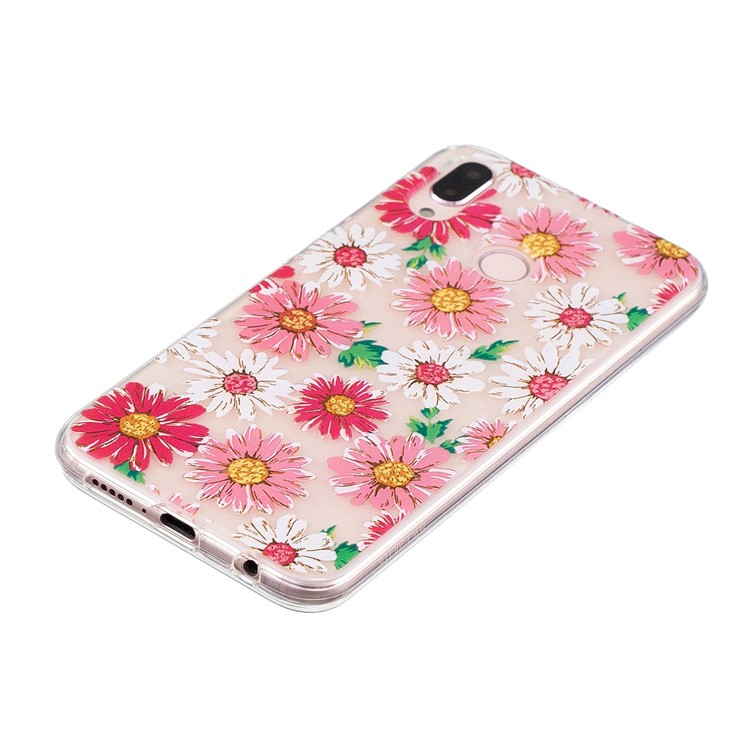 Druckenmuster TPU-Handyoberteil Für Huawei P20 Lite / Nova 3e - Farbenfrohe Blumen-2