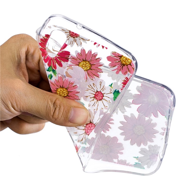 Druckenmuster TPU-Handyoberteil Für Huawei P20 Lite / Nova 3e - Farbenfrohe Blumen-4