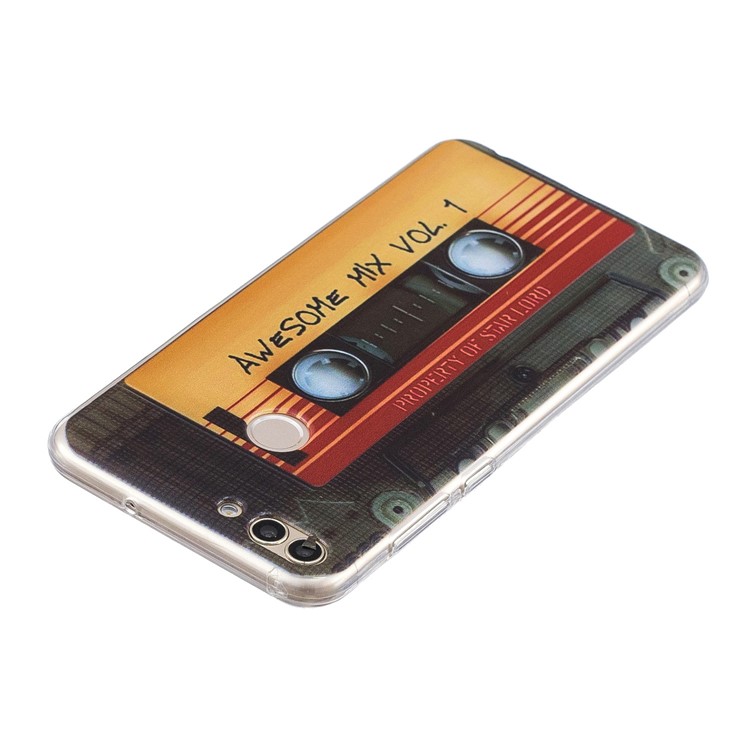 Pattern Printing Soft TPU Phone Casing for Huawei P Smart / Enjoy 7S - Cassette Tape-3