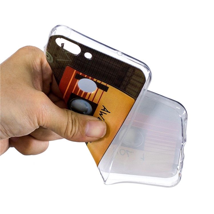 Pattern Printing Soft TPU Phone Casing for Huawei P Smart / Enjoy 7S - Cassette Tape-4