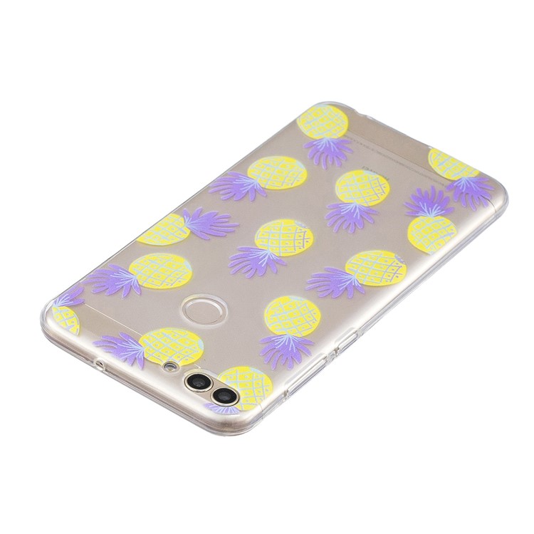 Pattern Printing TPU Mobile Phone Shell Case for Huawei P Smart / Enjoy 7S - Pineapple-3