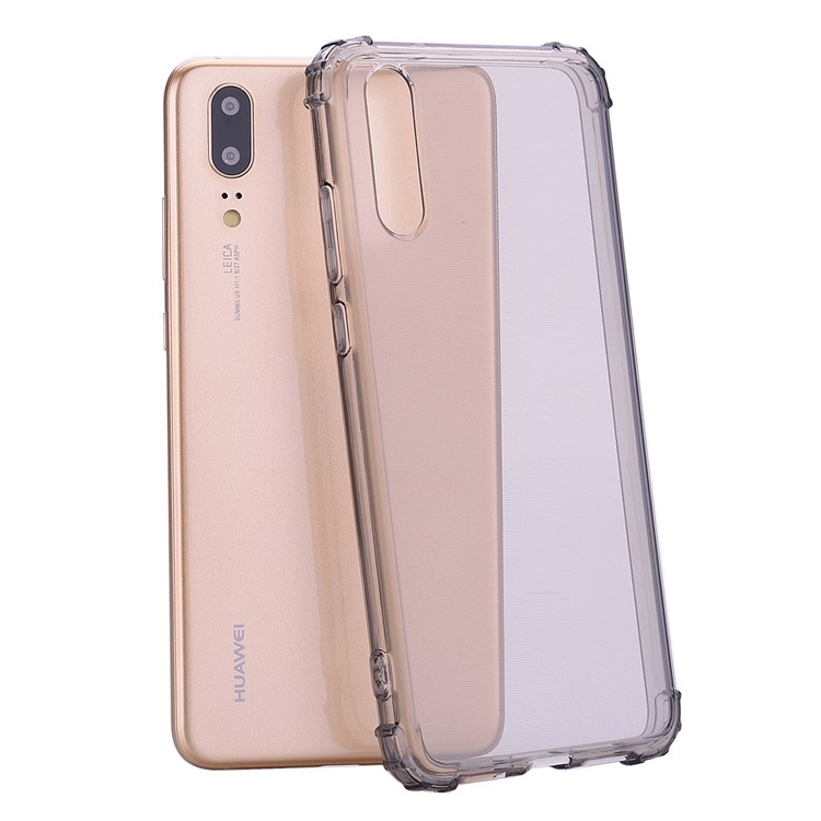 Shock-resistant TPU Protection Cell Phone Case for Huawei P20 - Grey-1