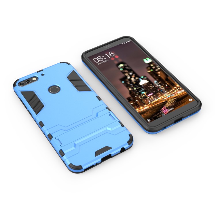 Plastic + TPU Combo Case with Kickstand for Huawei Enjoy 8/Honor 7C /Y7 Prime (2018) - Baby Blue-3