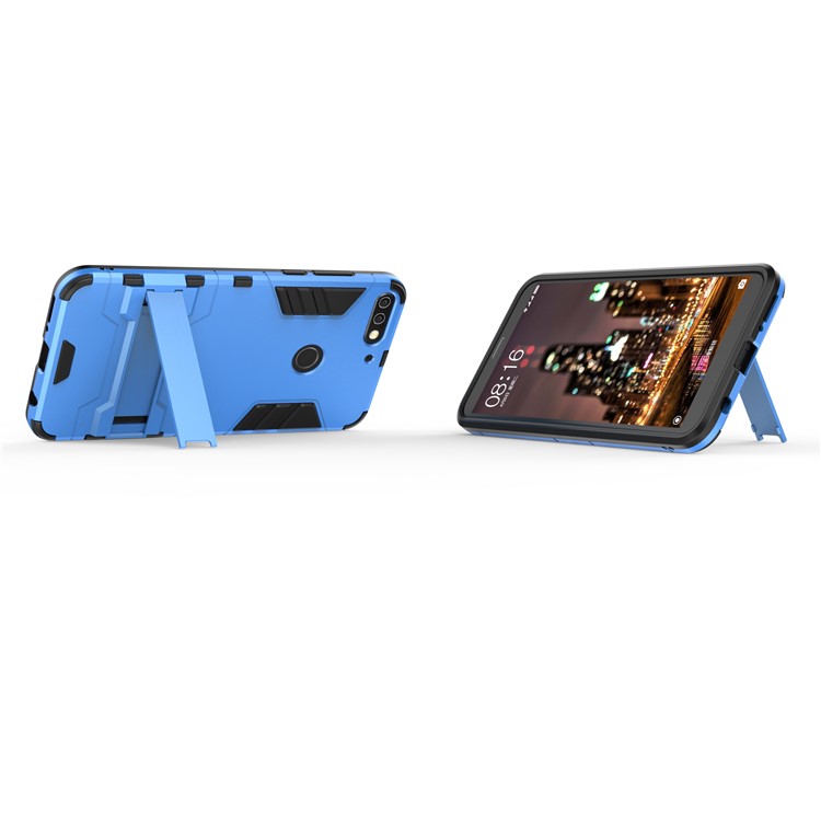 Plastic + TPU Combo Case with Kickstand for Huawei Enjoy 8/Honor 7C /Y7 Prime (2018) - Baby Blue-5