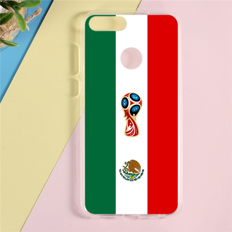 Pattern Printing 2018 World Cup Series TPU Case for Huawei P Smart/Enjoy 7S - Mexican Flag-1