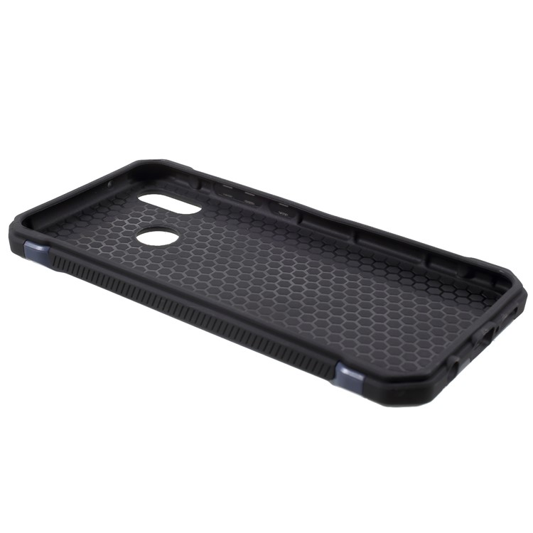 Camouflage Pattern Leather Coated PC TPU Hybrid Shell for Huawei P20 Lite / Nova 3e - Blue-6