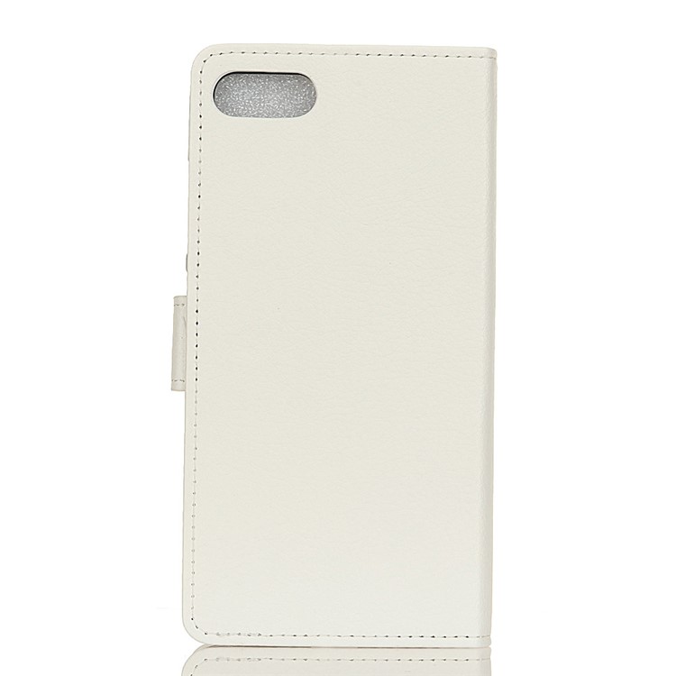 Litchi Texture Wallet Stand Leather Cover for Huawei Honor 10 - White-2