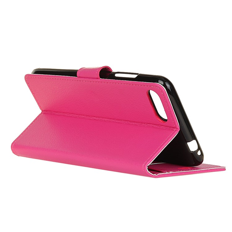 Litchi Texture Wallet Stand Leather Shell for Huawei Honor 10 - Rose-4