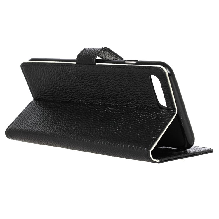 Litchi Texture Genuine Leather Wallet Case for Huawei Honor 10 - Black-6