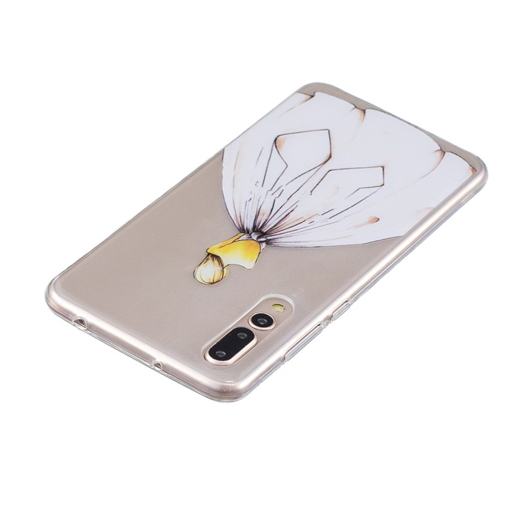Печатный Шаблон ТПУ Корпус Для Huawei P20 Pro - Девушка В Платье Без Спинки-3