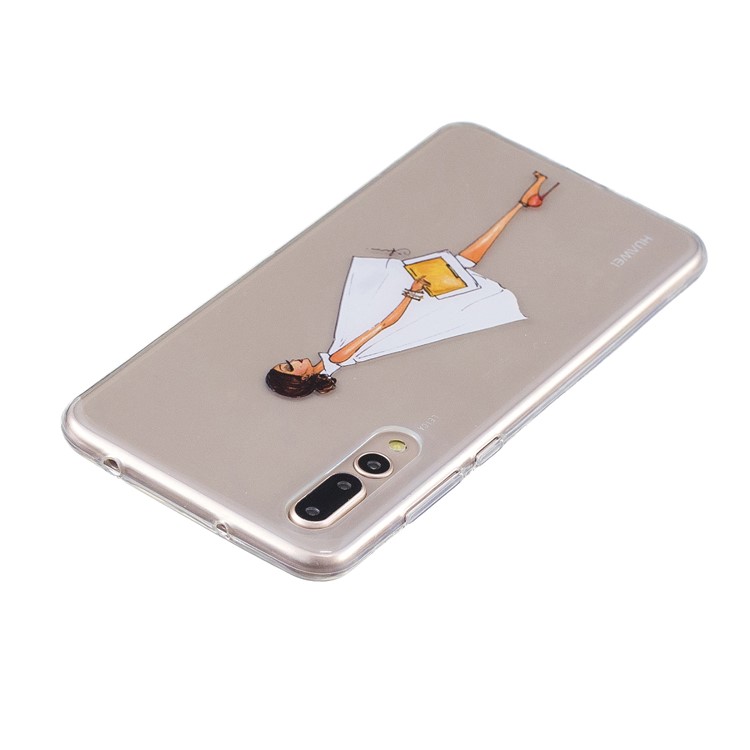 Printing Pattern TPU Shell for Huawei P20 Pro - Girl Wearing High Heels-3
