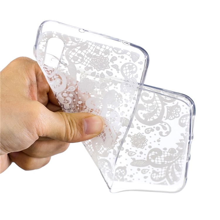 Printing Pattern TPU Phone Cover for Huawei P20 Pro - White Lace-4