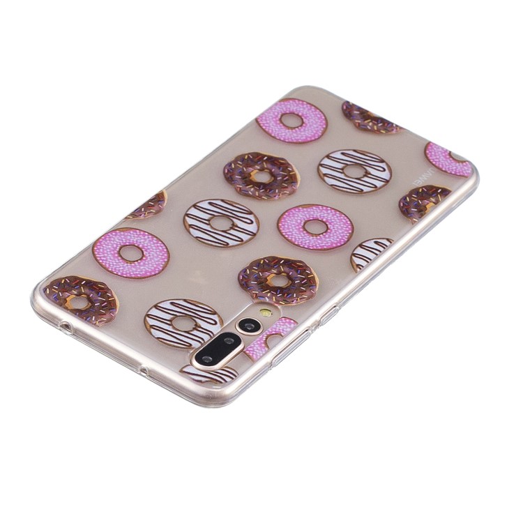 Printing Pattern TPU Phone Case Cover for Huawei P20 Pro - Doughnuts-3