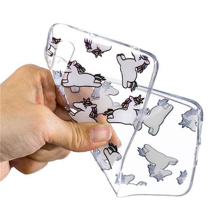 Printing Pattern TPU Phone Casing Cover for Huawei P20 Pro - Running Horses-4