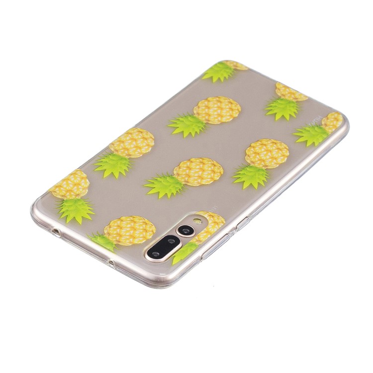 Печать Шаблон Оболочка Телефона TPU Для Huawei P20 Pro - Ананасы-3