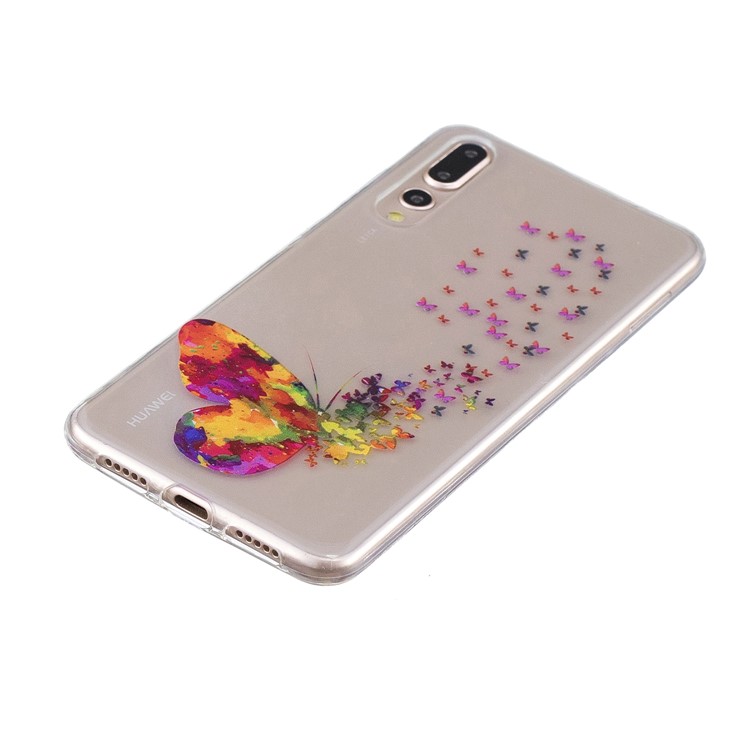 Printing Pattern TPU Accessory Cover for Huawei P20 Pro - Colorful Butterfly-2
