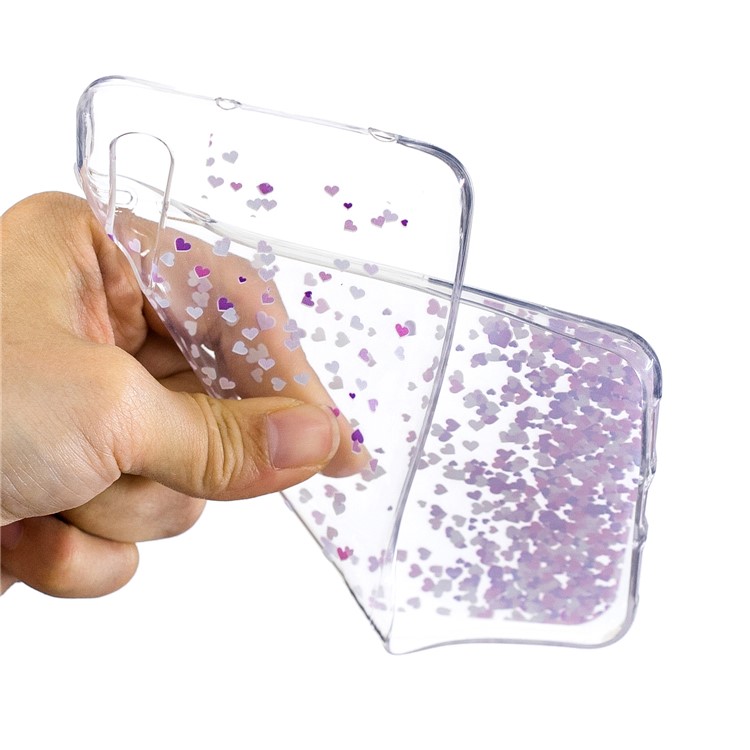 Printing Pattern TPU Accessory Case for Huawei P20 Pro - Purple Hearts-4