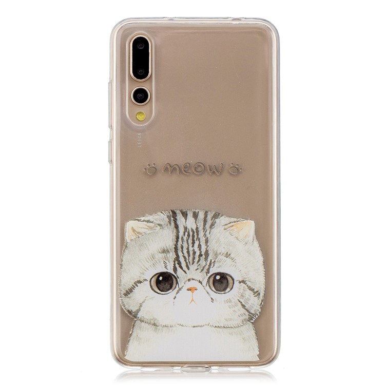 Printing Pattern TPU Accessory Shell for Huawei P20 Pro - Angry Cat-1