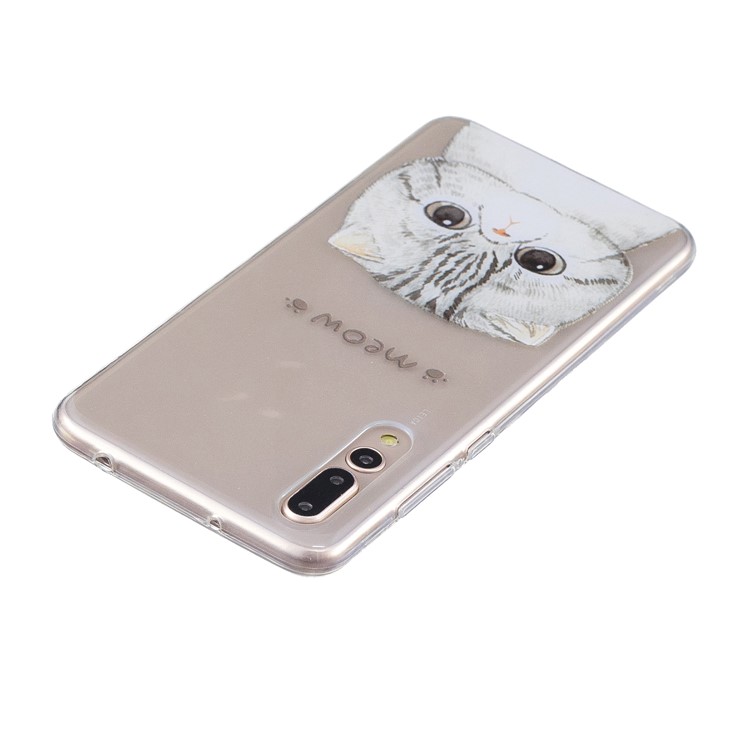 Printing Pattern TPU Accessory Shell for Huawei P20 Pro - Angry Cat-3