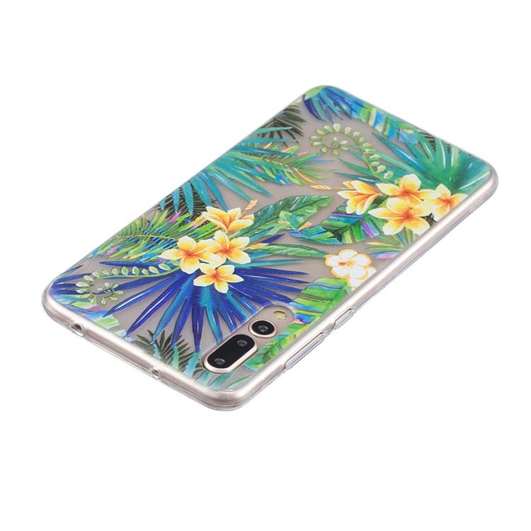 Printing Pattern TPU Cellphone Case for Huawei P20 Pro - Fresh Flowers-3