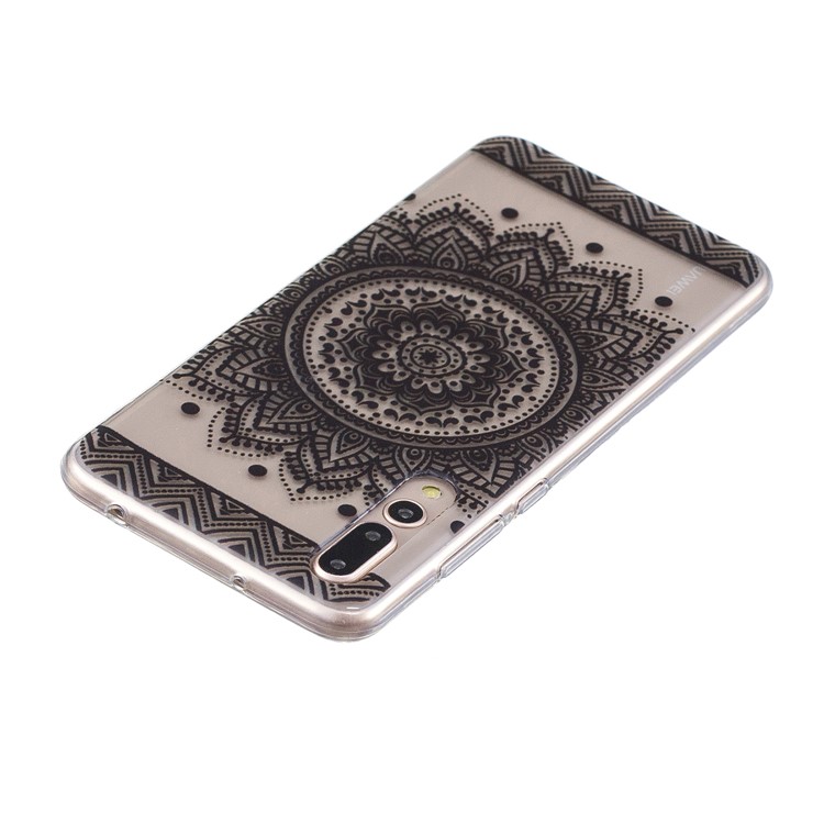 Printing Pattern Mobile Case for Huawei P20 Pro - Black Mandala-3