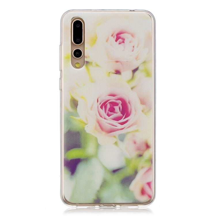 Printing Pattern TPU Phone Accessory Cover for Huawei P20 Pro - Rose Flowers-1