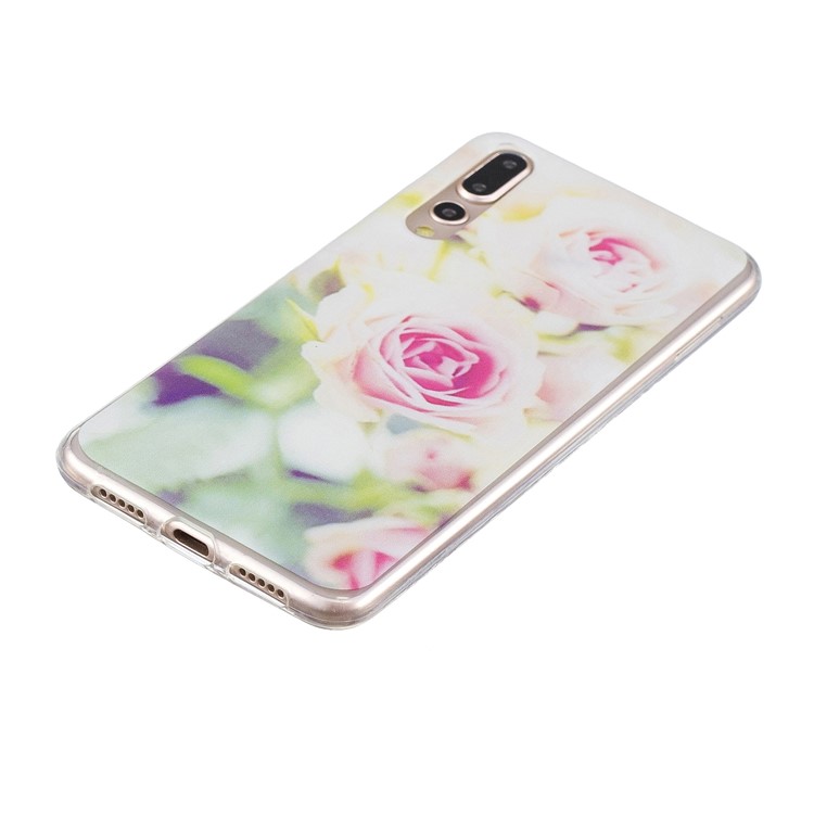 Printing Pattern TPU Phone Accessory Cover for Huawei P20 Pro - Rose Flowers-2