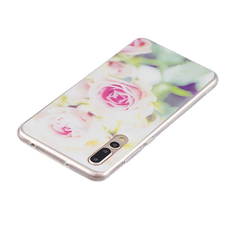 Printing Pattern TPU Phone Accessory Cover for Huawei P20 Pro - Rose Flowers-3