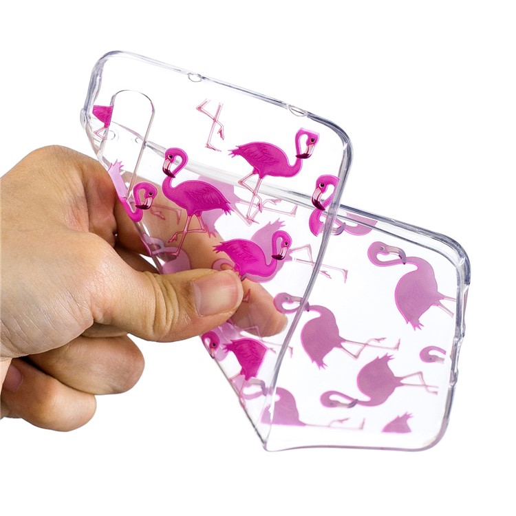 Printing Pattern TPU Phone Protection Case for Huawei P20 Pro - Rose Flamingo-4