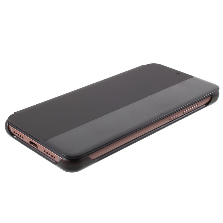 View Window Smart PU Leather Phone Case for Huawei P20 - Black-3