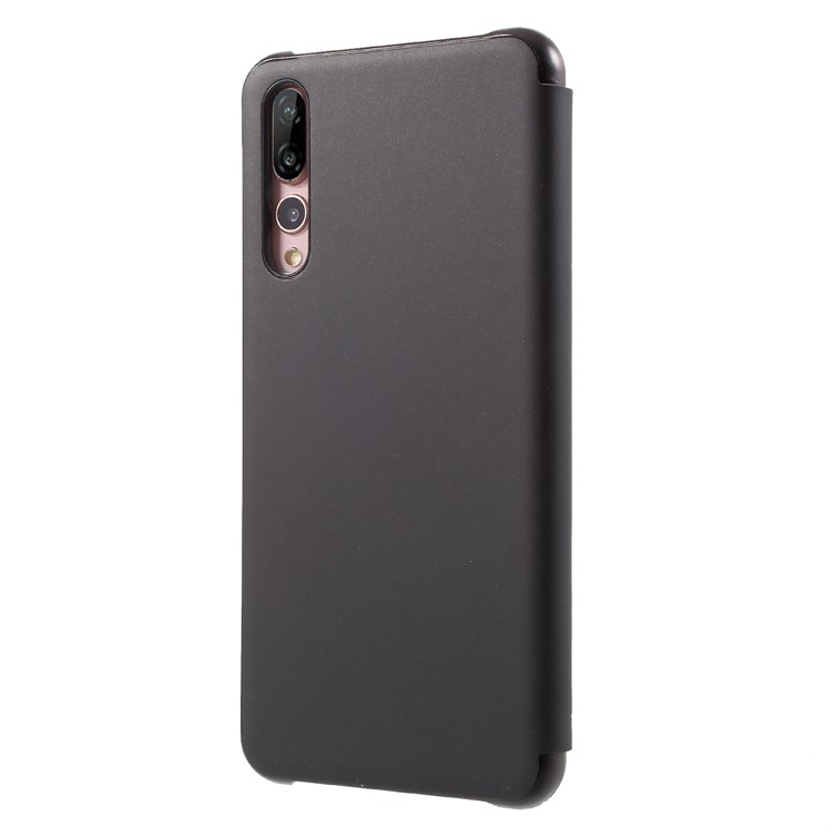 View Window Smart PU Leather Phone Case for Huawei P20 Pro - Black-2