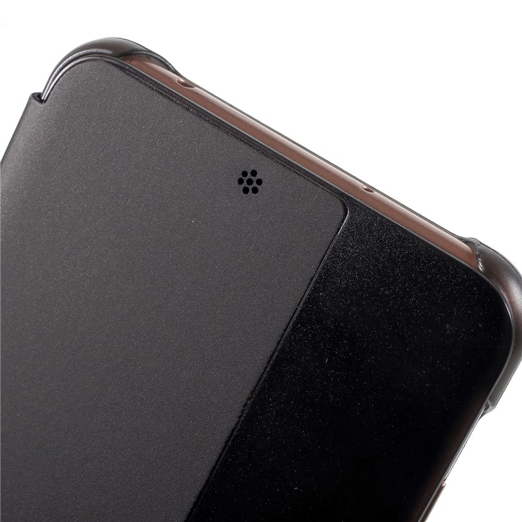 View Window Smart PU Leather Phone Case for Huawei P20 Pro - Black-6