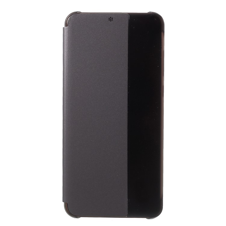 View Window Smart PU Leather Phone Casing for Huawei P20 Pro - Grey-1