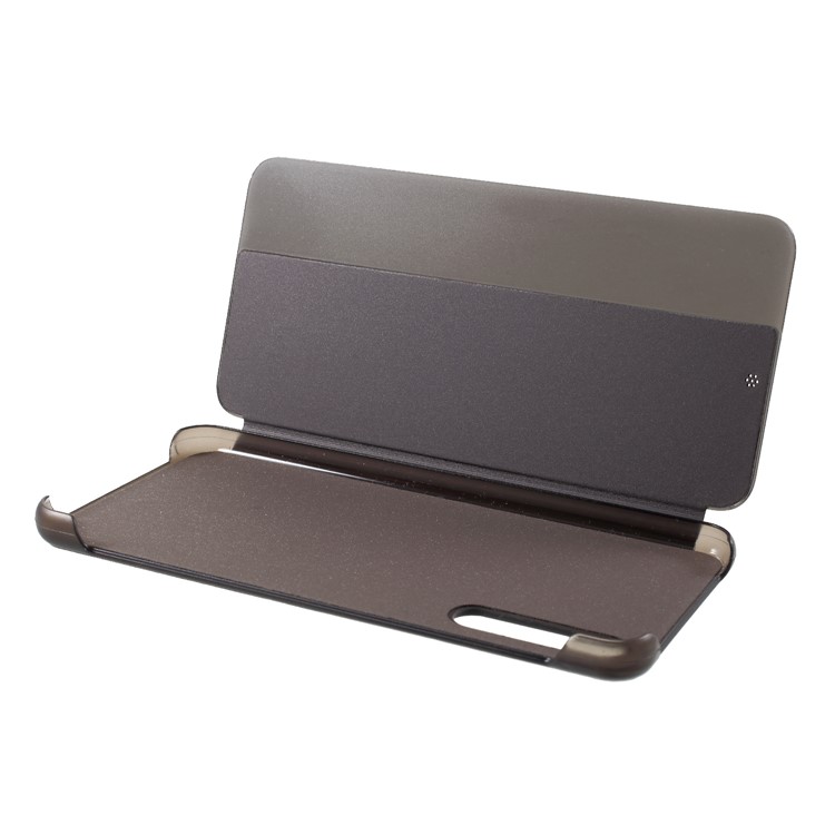 View Window Smart PU Leather Phone Casing for Huawei P20 Pro - Grey-5