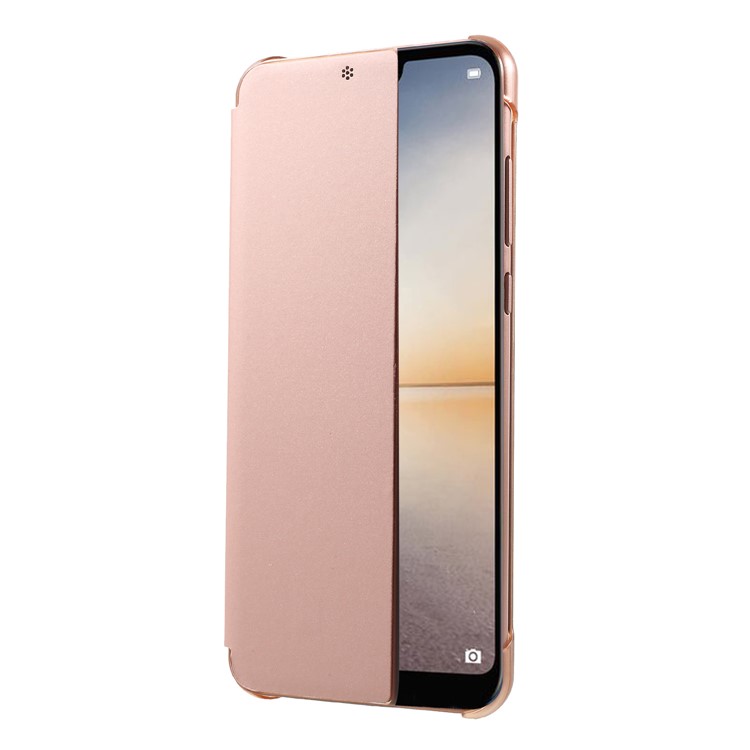 View Window Smart PU Leather Mobile Shell for Huawei P20 Pro - Rose Gold-3
