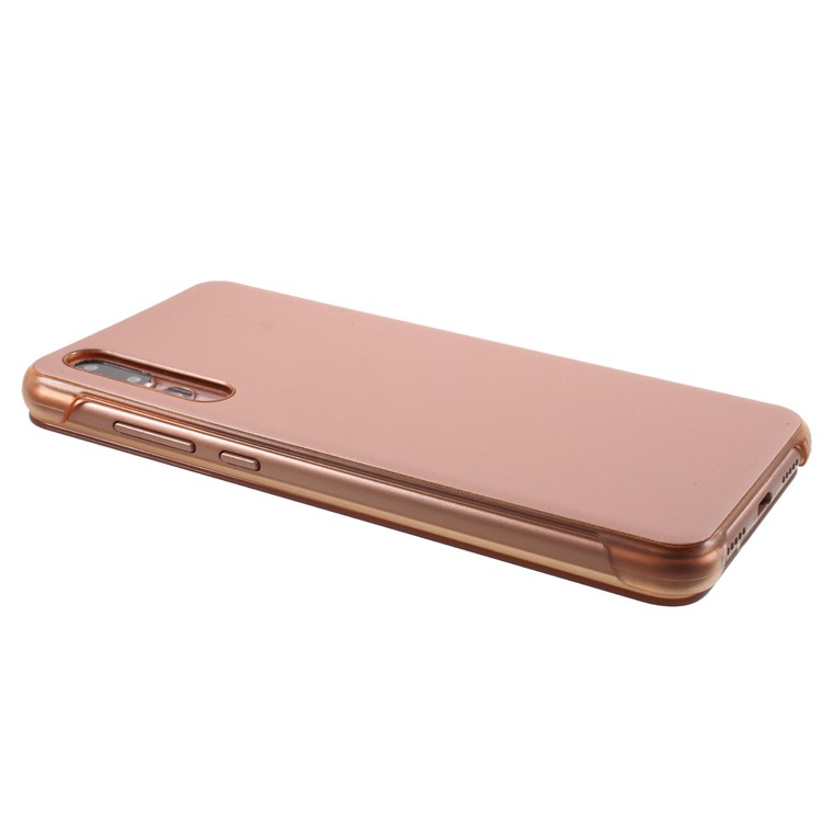 View Window Smart PU Leather Mobile Shell for Huawei P20 Pro - Rose Gold-4