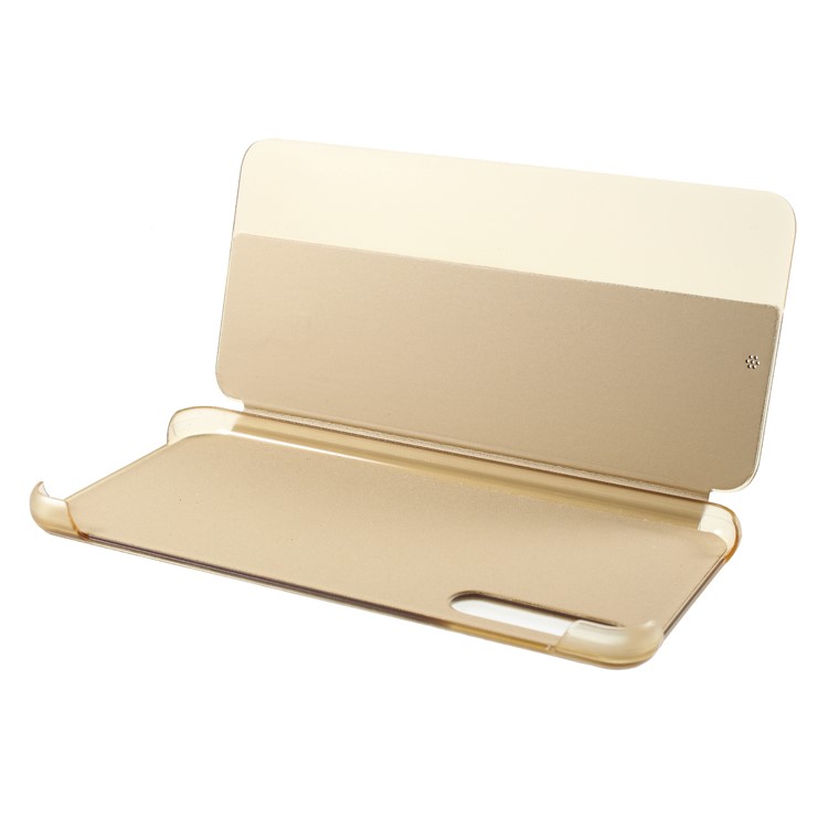 View Window Smart PU Leather Flip Case for Huawei P20 Pro - Champagne-5