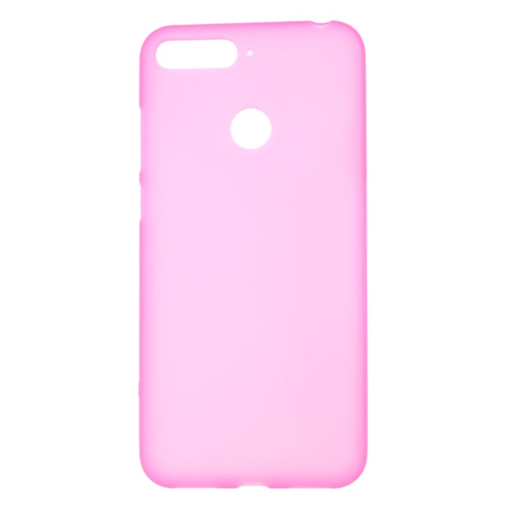 For Huawei Honor 7A (with Fingerprint Sensor)/Honor 7A Pro/Enjoy 8e Double-sided Matte TPU Flexible Cover - Pink-1