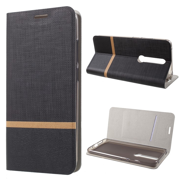 Cross Texture PU Leather Flip Stand Cell Phone Cover for Huawei Mate RS Porsche Design - Black-1