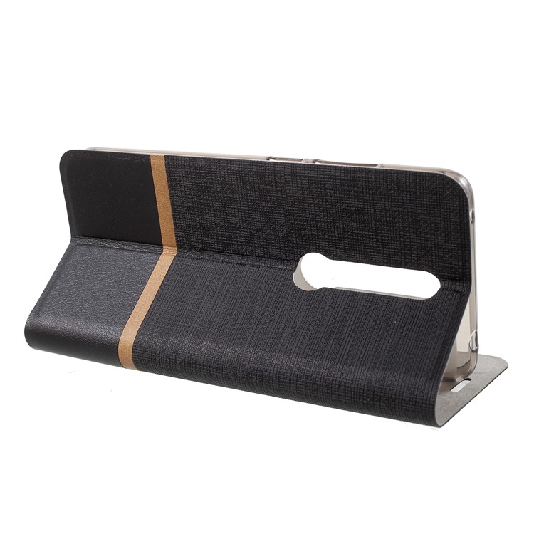 Cross Texture PU Leather Flip Stand Cell Phone Cover for Huawei Mate RS Porsche Design - Black-4