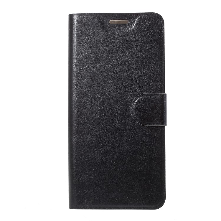 For Huawei Mate RS Porsche Design Crazy Horse Grain Leather Stand Case with Card Holder - Black-2