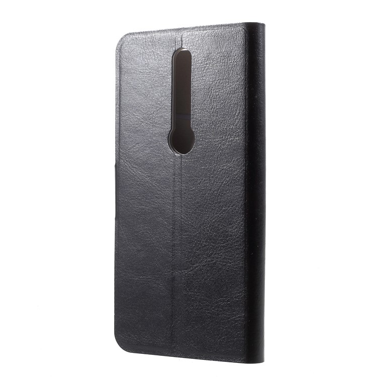 For Huawei Mate RS Porsche Design Crazy Horse Grain Leather Stand Case with Card Holder - Black-3