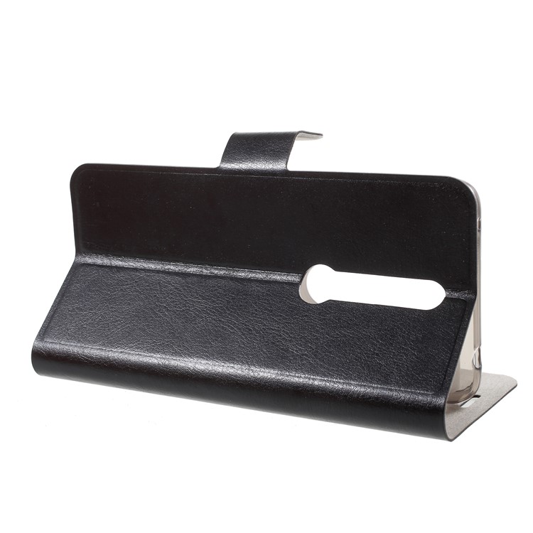 For Huawei Mate RS Porsche Design Crazy Horse Grain Leather Stand Case with Card Holder - Black-4