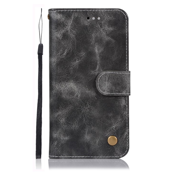 Premium Vintage Leather Wallet Cover for Huawei Honor 9 Lite / Honor 9 Youth Edition - Grey-3