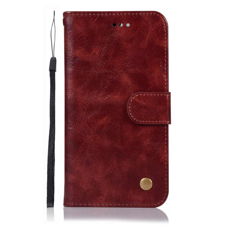 Premium Vintage Leather Wallet Phone Case for Huawei Honor 9 Lite / Honor 9 Youth Edition - Wine Red-3